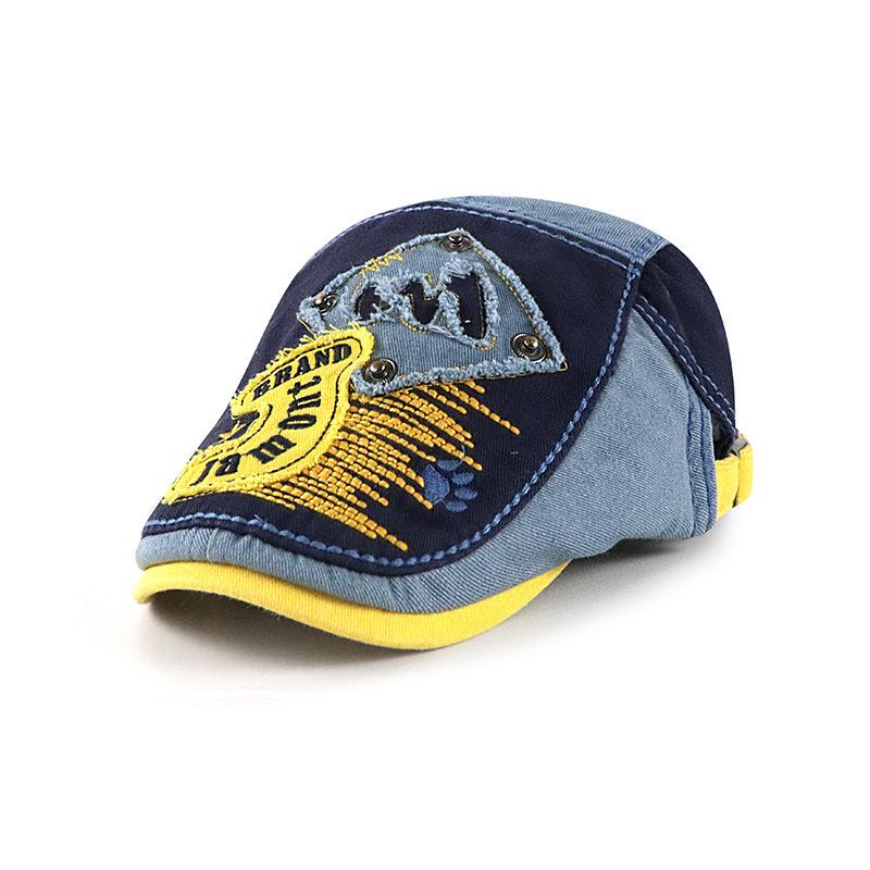 Gewaschene Retro Sommerhüte für Männer, Frauen und Kinder: Britischer Koreanischer Stil Flache Kappe & Baseballkappe