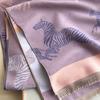 Korean Version Of Fashionable Versatile Zebra Contrasting Scarf Thickened Shawl High-End Cloak Scarf