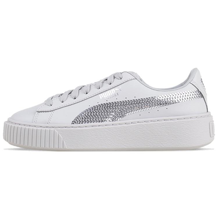 (WMNS) PUMA Basket Platform Grey Bling Women s 367237-02 EU 38.5