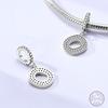 New 925 Silver Beaded Pendant 26 Letters A-Z DIY Beads Suitable for Bracelet Jewelry Making