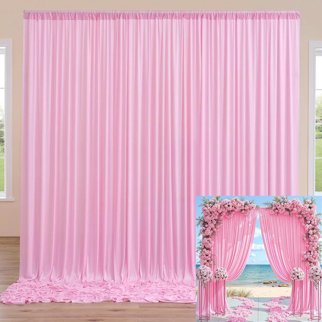 Wedding Stretch Fabric Rod Pocket Curtain for Scenic Decor