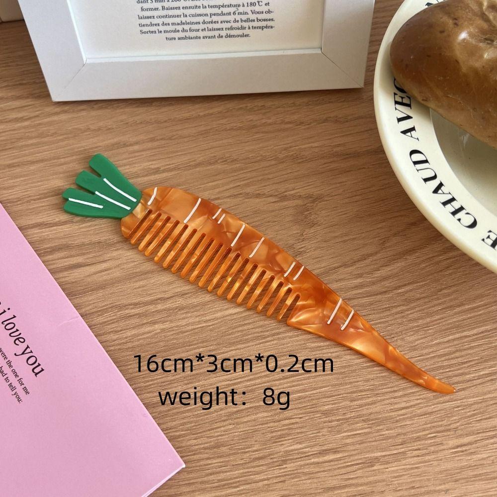 Wide Toothed Acetate Comb Fruit Design Barber Shop Comb Portable Hairdressing Comb  Women
