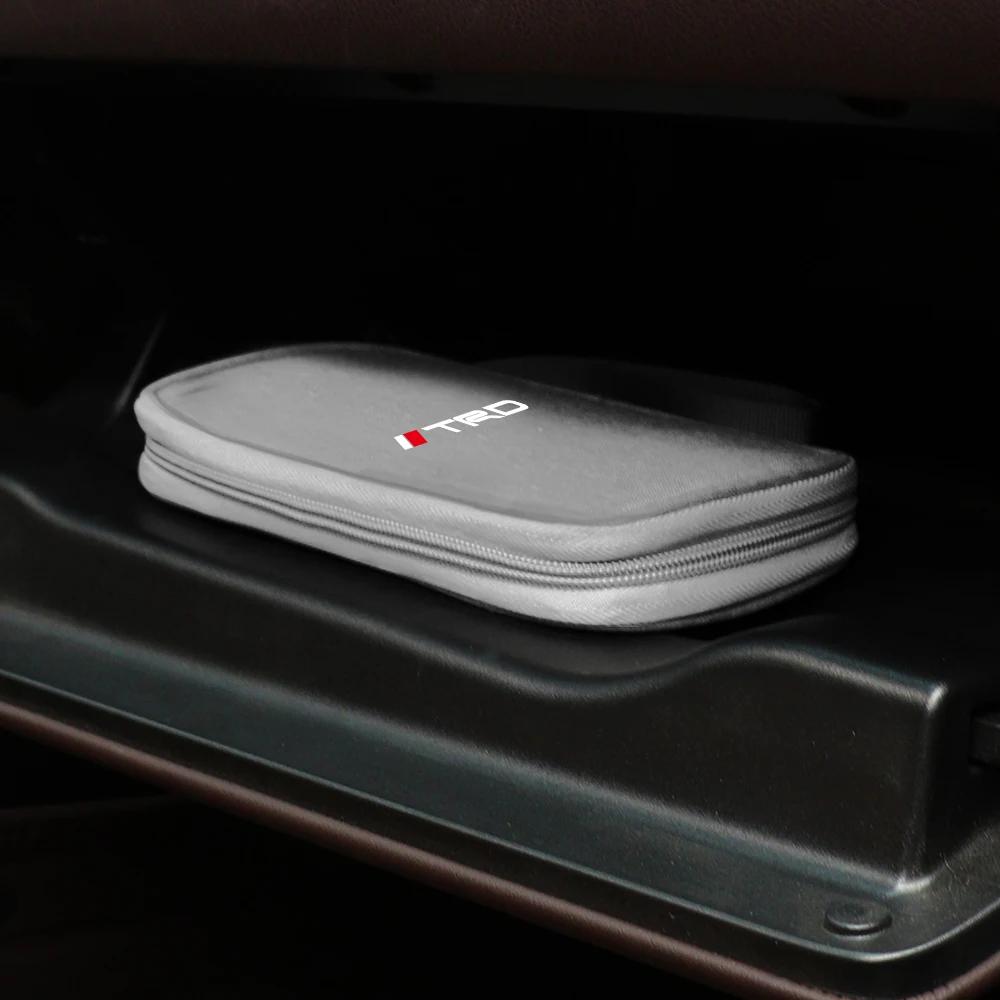 Auto Schlüssel Handy Datenleitung Aufbewahrungstasche Multifunktion Auto Styling für Toyota Corolla Camry RAV4 Yaris C-HR Avensis Auris Hilux TRD