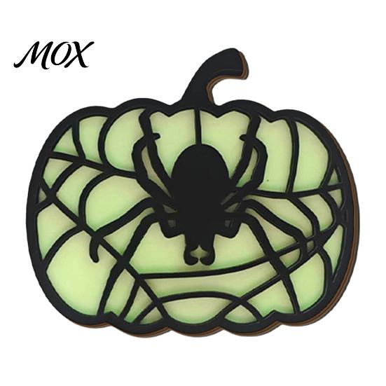 Indoor Halloween Atmosphere Lighting Glow-in-The-Dark Pumpkin, Spooky Wooden Pumpkin Ornament, Black Cats Luminous Ornament Bats Ghosts Silhouette