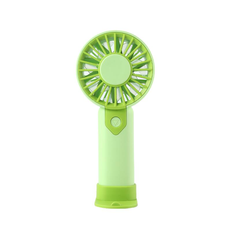 

Portable USB Charging Handheld Mini Desk Fan with Colorful LED - Ideal for Office, Student, or Gifts 6.3X3.1X14CM зелений