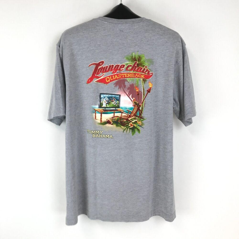 

Серая вязаная повседневная футболка унисекс с круглым вырезом Tommy Bahama с короткими рукавами
