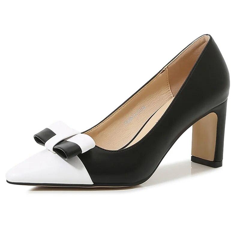 Dámská pracovní obuv velkých velikostí Vysoký podpatek Kancelářský Temperament Nový 7,5 cm podpatek WZ