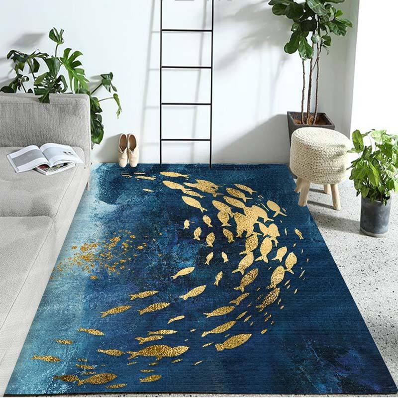 Modern Minimalist Non-Slip Area Rug Plush Living Room Carpet Sofa Mat Bedroom Floor Covering Home Decor Beautiful and Fashion