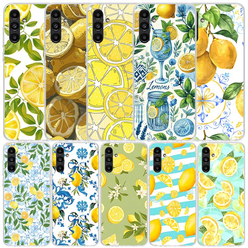 Letní ovoce Citronový kryt pro Samsung Galaxy A17 A37 A57 A16 A26 A36 A56 A15 A14 A55 Pouzdro na telefon A13 A53 A25 A35 A24 A34 A23 A33