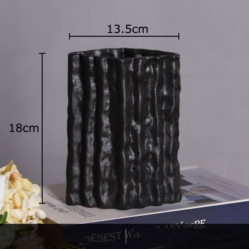 Glacier Ceramic Vase Hydroponic Flower Pots Desk Decoration Flowers Arrangement Wrinkle Floral Vases Room Aesthetic Decor