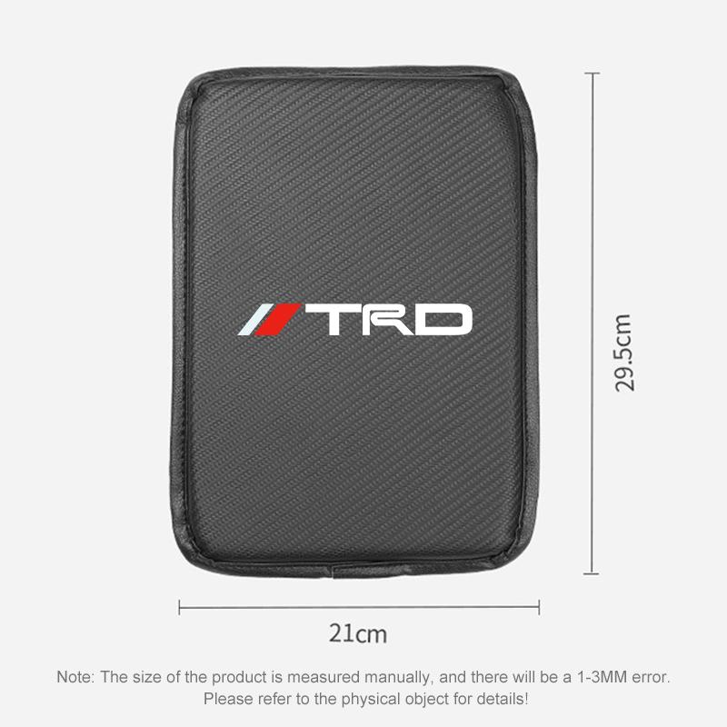 Koža z uhlíkových vlákien Podložka na konzolu do auta Kryt vankúša lakťovej opierky do auta pre Toyota TRD Reiz Corolla Chr Yaris Camry Logo RAV4 Levin