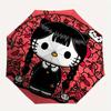 1pc Wednesday Hello Kitty Automatic Opening and Closing Umbrella - Lightweight 3-Fold Design, Suitable for Fans, Travel, Daily Use - Official Product,