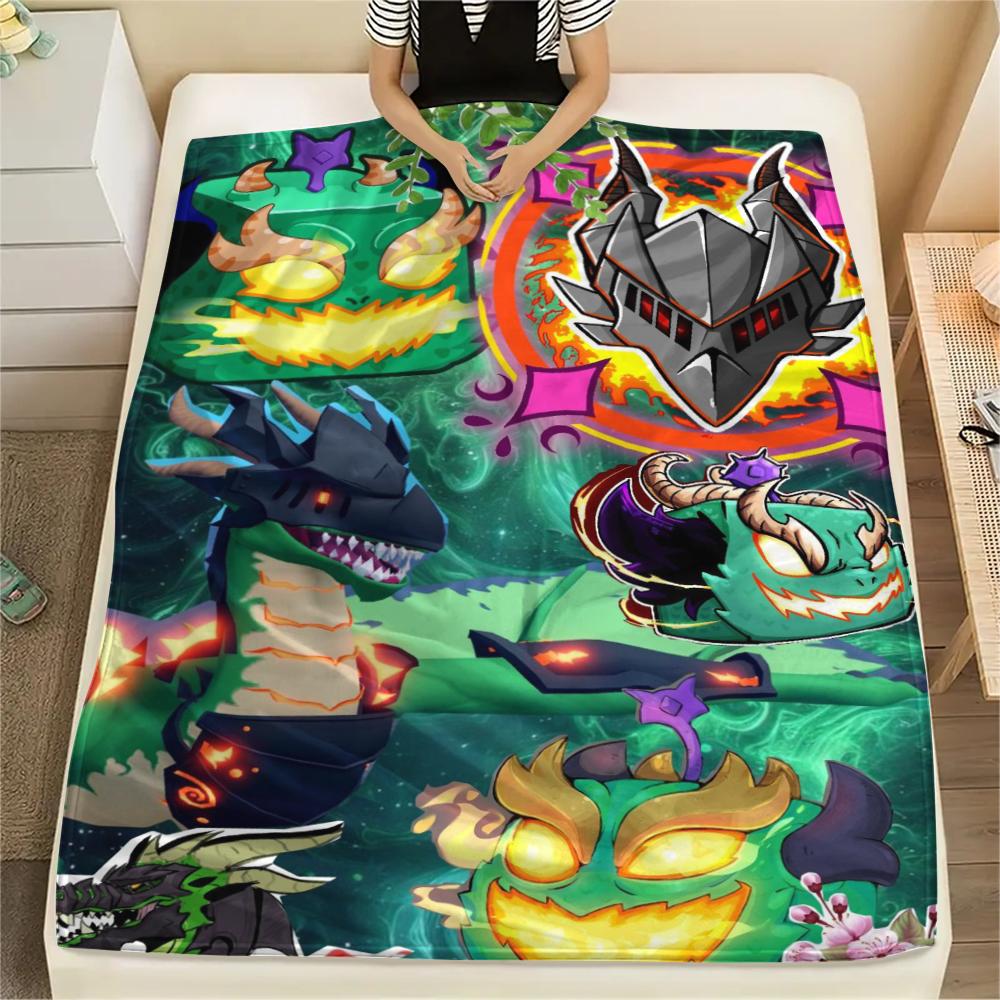 1Pc Blox Fruits Game Print Flannel Blanket, High Quality Comfortable for All Seasons, Home Decor, Warmth and Comfort, Perfect for Christmas Gifts 10