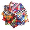 Cotton Soft Triangular Bibs Plaid Lattice Bandana Neck Scarf Dog Collar Saliva Towel Neckerchief