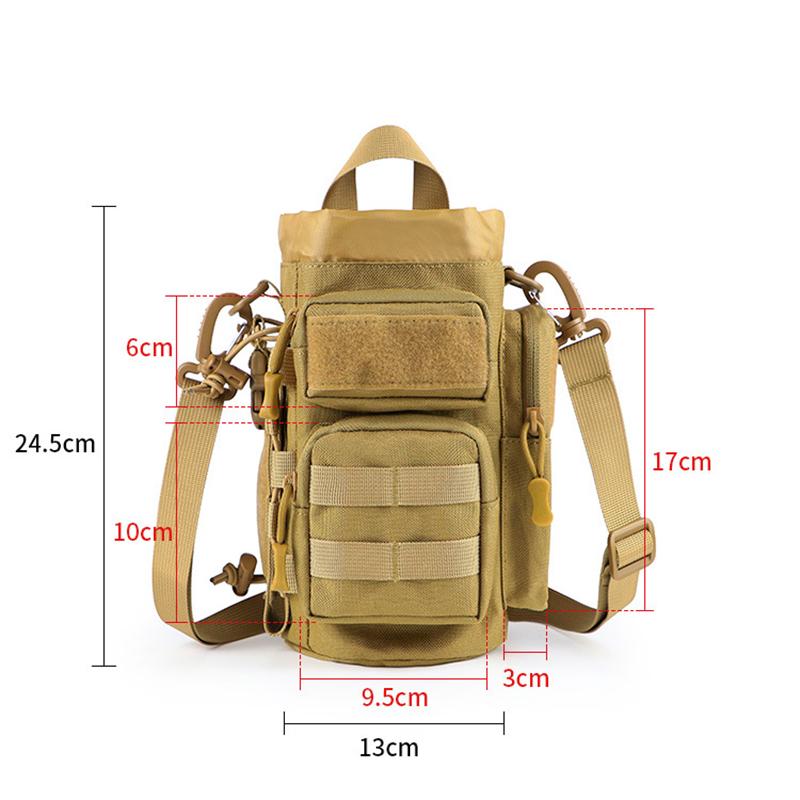 New Large Capacity Outdoor Water Bottle Bag Waist Bag  Bundle Water Cup Protective Cover Crossbody Bag MOLLE Water Bottle Bag