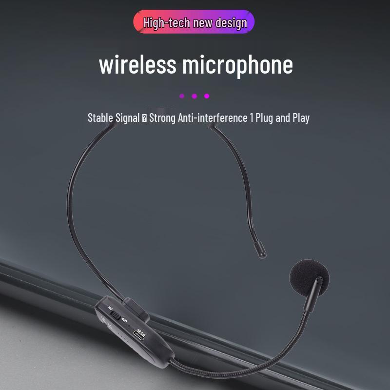 2.4G Small Bee Wireless Teacher Amplifier with Dual Earset & Battery Display