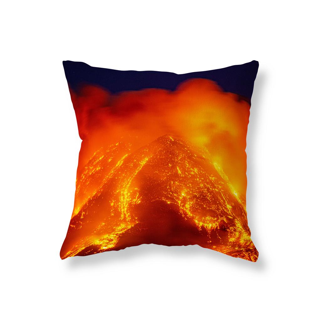 Volcanic Eruption Landscape Throw Pillow Cover Sofa Car Decorative Pillow Cover Office Chair Cushion Cover Room Home Decor