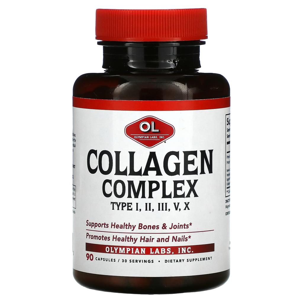Olympian Labs, Collagen Complex Types I, II, III, V, and X, 90 capsules