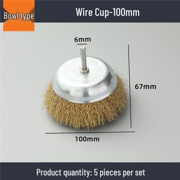 Steel Wire Brush Cup - Stainless Steel Rust Remover & Polishing Wheel for Angle Grinders