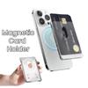 Magnetic Card Holder Plastic Strong Adsorption Phone Bag Portable Magsafe Clear Wallet for iPhone 16 15 Pro Max 14 13 12