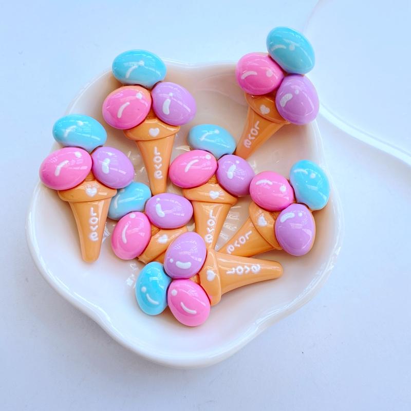 

10Pcs New Cute Mini Ice Cream Lollipop Drink Bottle Series Flat Back Resin Scrapbooking DIY Jewelry Craft Decoration Accessories