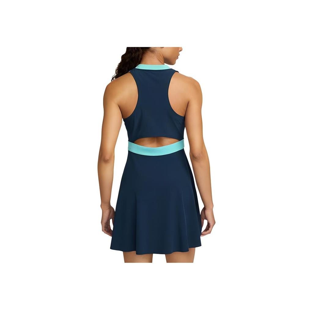 New Nike Dri FIT Advantage Tennis Dress Sleeveless Dress Women's Marine Blue DX1427-478