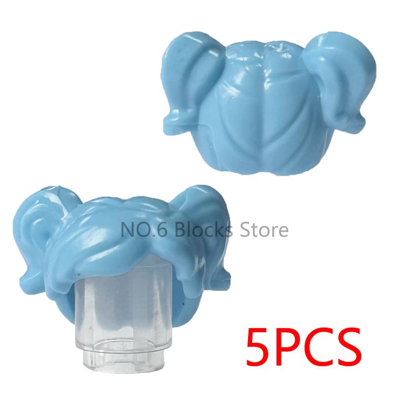MOC City Small Particles Building Blocks Boys Girls Figures Accessories Curly Hair Beard Set Mini Bricks Toys Gifts For Kids G01