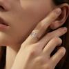 LIKGREAT Hollow Trinity Witch Knot Adjustable Ring for Women Men Stainless Steel Celtics Knot Amulet Couple Jewelry BirthdayGift