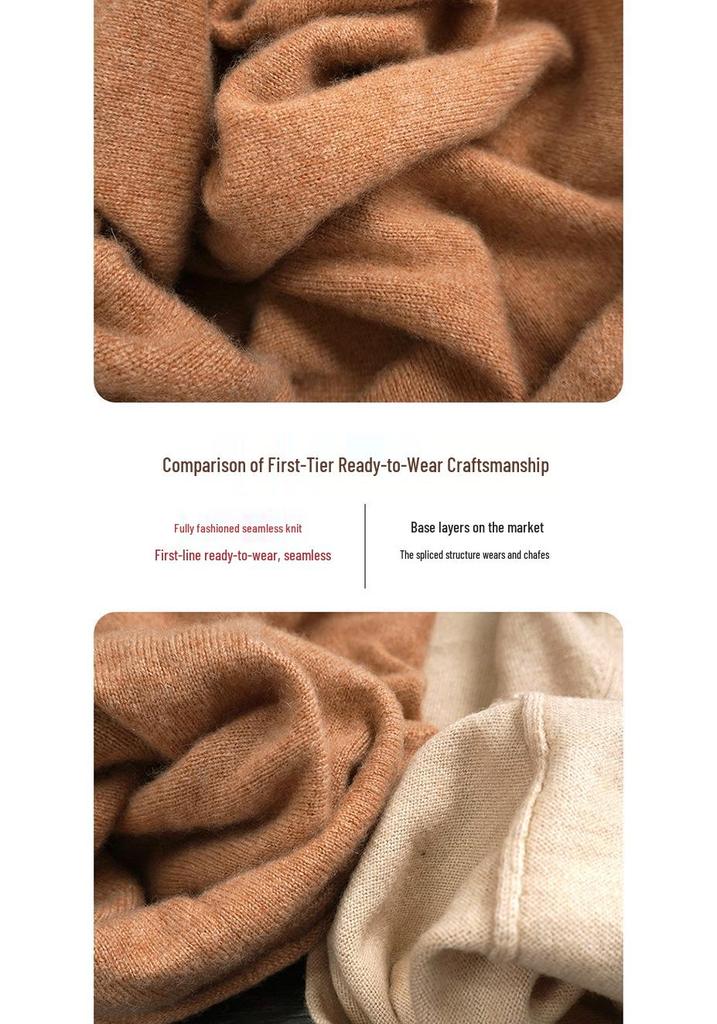 Women's High-Neck Pure Wool Sweater - Autumn/Winter Knitted Style, Stylish Tight-Fit Base Layer