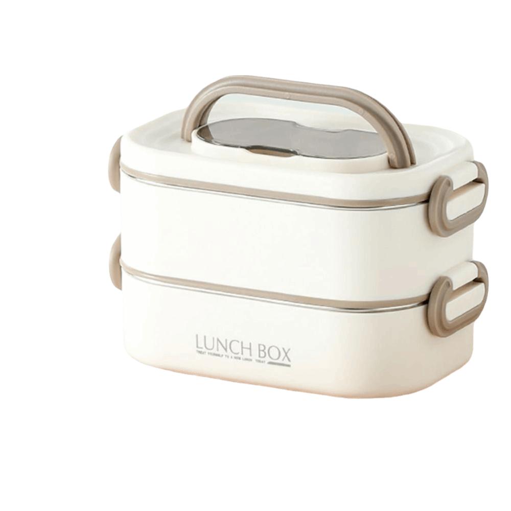 Large Capacity Thermal Lunch Box With Fold Spoon Food Storage Containers  Office Picnic