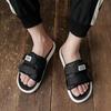2022 Summer Men Slippers Fashion Canvas Casual Lovers Shoes Slip-On Beach Slippers Top Brand Flip Flops Slides For Men