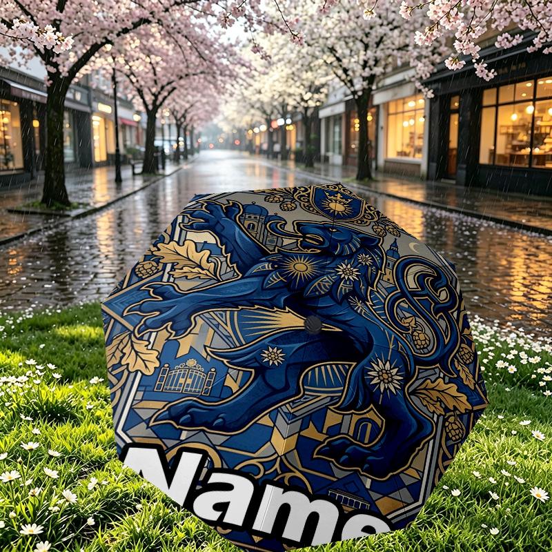 Custom Name Personalized 1860 Munchen football club Print Umbrella, Auto Open Close, 8‑Rib Sturdy Frame, Commute Camping Hiking Use, Birthday Gift