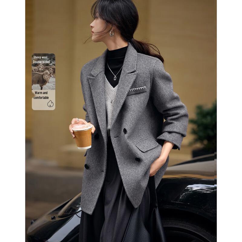 

Женский двусторонний шерстяной блейзер свободного кроя Mohan Yimei M