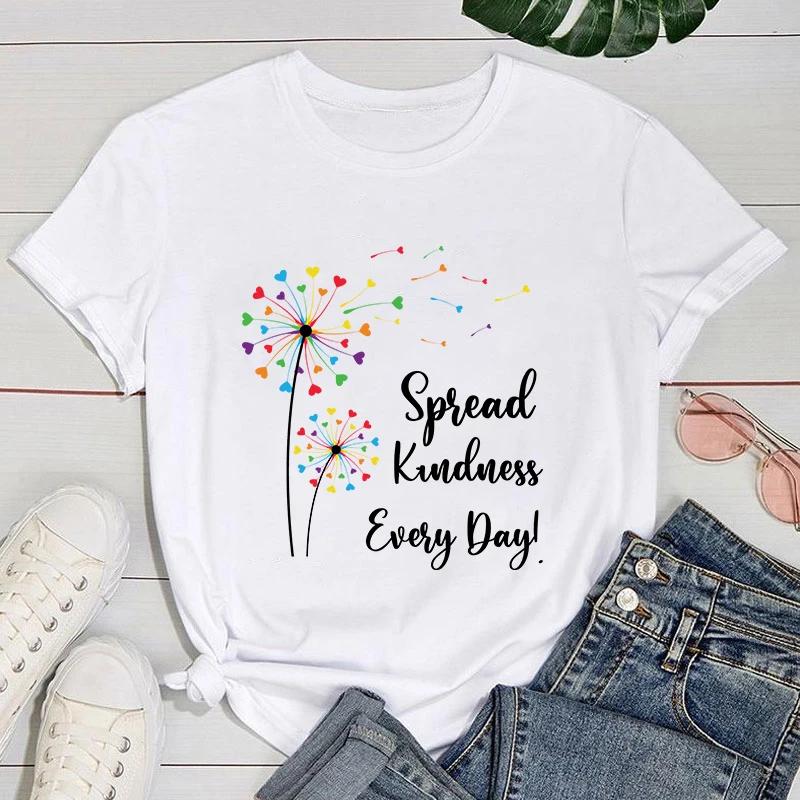 

(Premium T-shirt)New Lgbt Dandelion Spread Kindness Every Day T Shirt Lgbt Dandelion Spread Kindness Every Day Print T-Shirt XXXL золотий