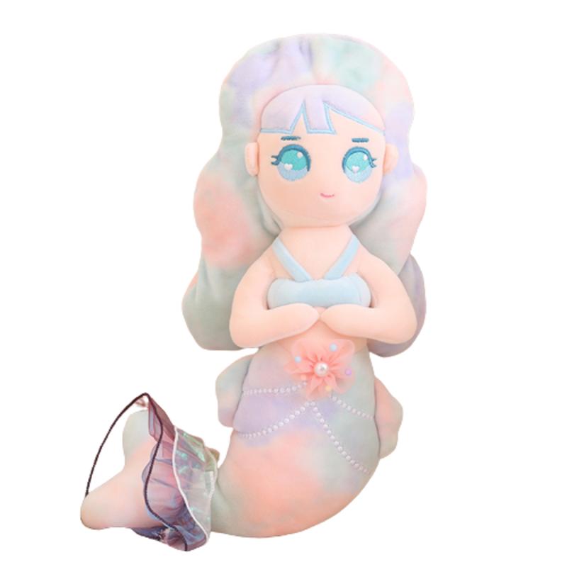 

Adorable Plush Mermaid Pillow Soft Huggable Ideal Kids Lovely Gift Chirstmas 45cm/17.72in синий