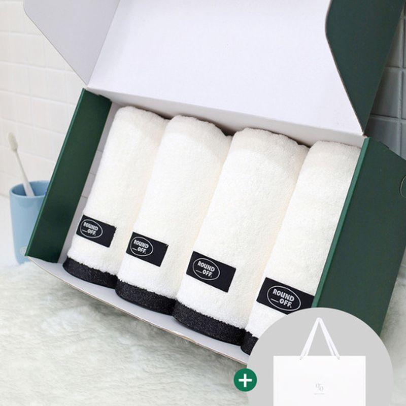 Songwol Handtuch 1 Prozent Schwarzsaphir 180g 30er-Pack gekämmtes Handtuch 4 Stück