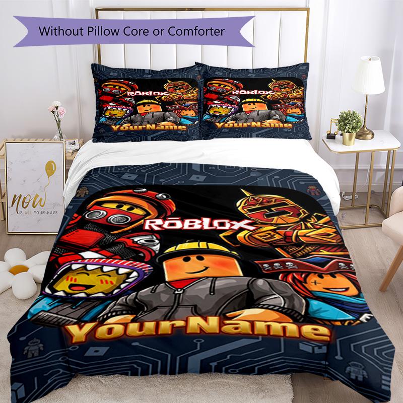 Roblox 293 Customize Your Name Bedding Set Breathable Duvet Cover with Pillowcases Home Decoration Birthday Gift