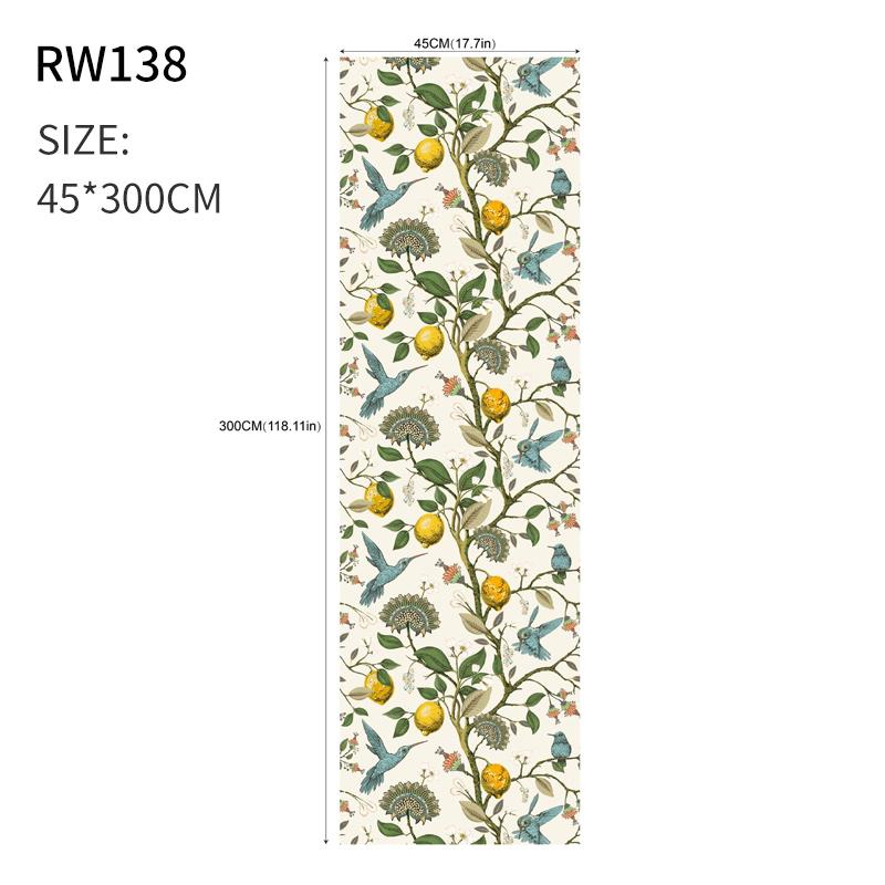

Green Plants Flowers Self Adhesive Wallpapers For Wall In Roll Home Decor Living Room Background Wall Decor Seamless Stickers 45CMx300CM