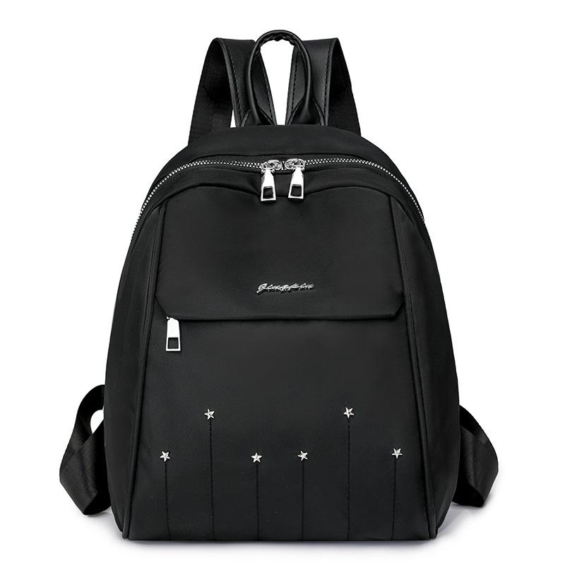 Simple lightweight large capacity travel commuter bag school bag 25 new junior high school and high school student school bag чёрный