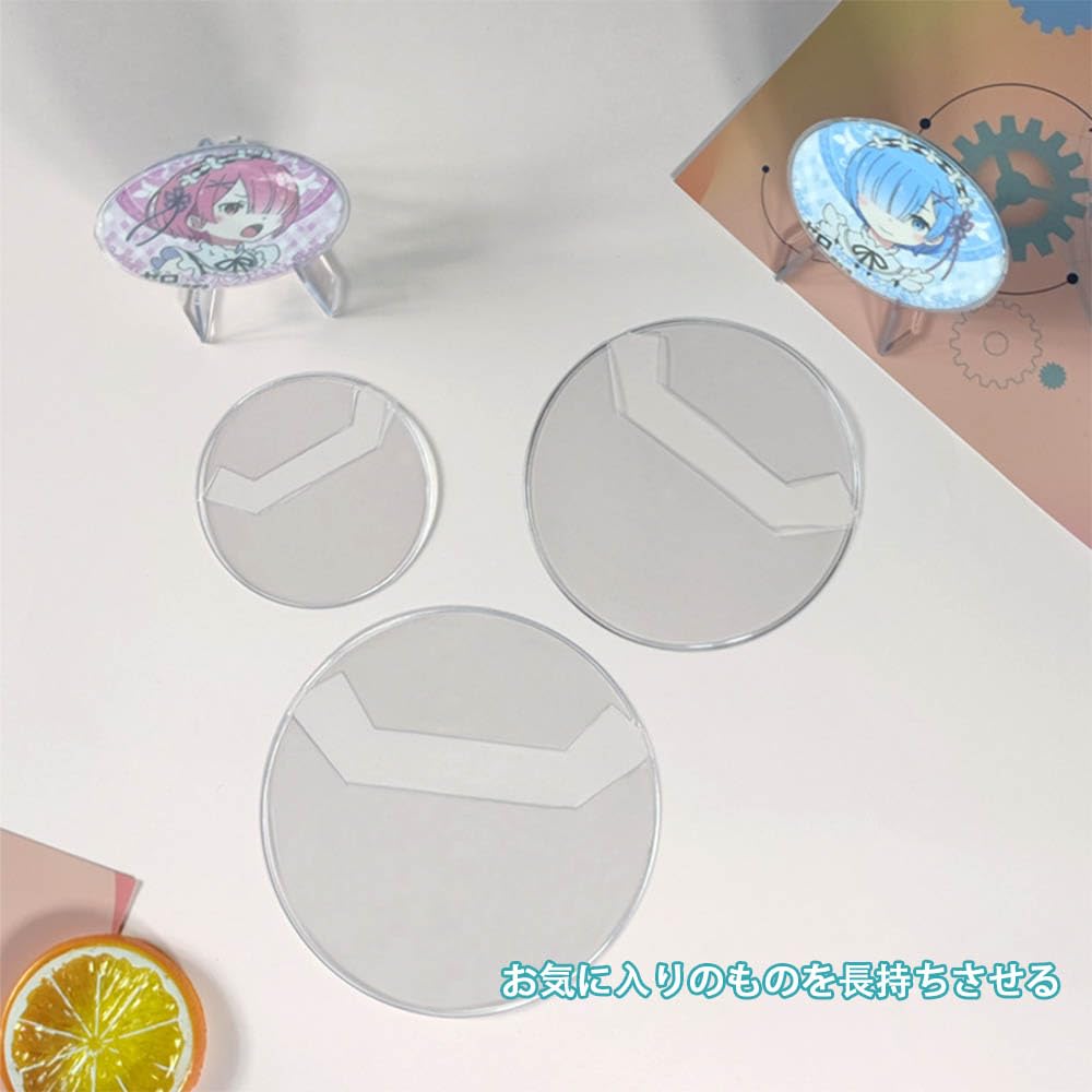 BIUTEFOR 20-Pack Round Badge Covers, Compatible with 58mm Badges, Highly Transparent, Protective Covers for Round Badges, Storage, Clear Display, and