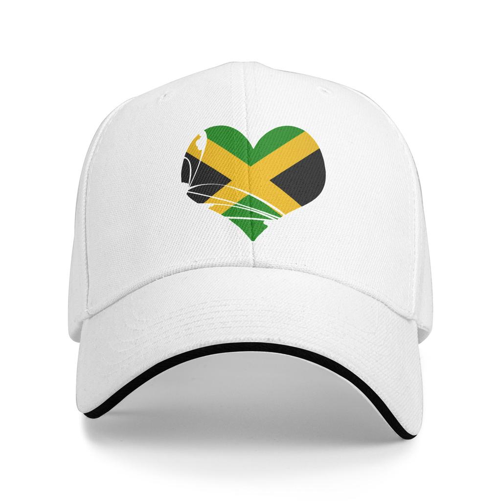 Jamaica heart Sun Baseball Cap Summer Unisex Adult Print Hip Hop Hats Wholesale Casual Hiking Fishing Snapback Cap