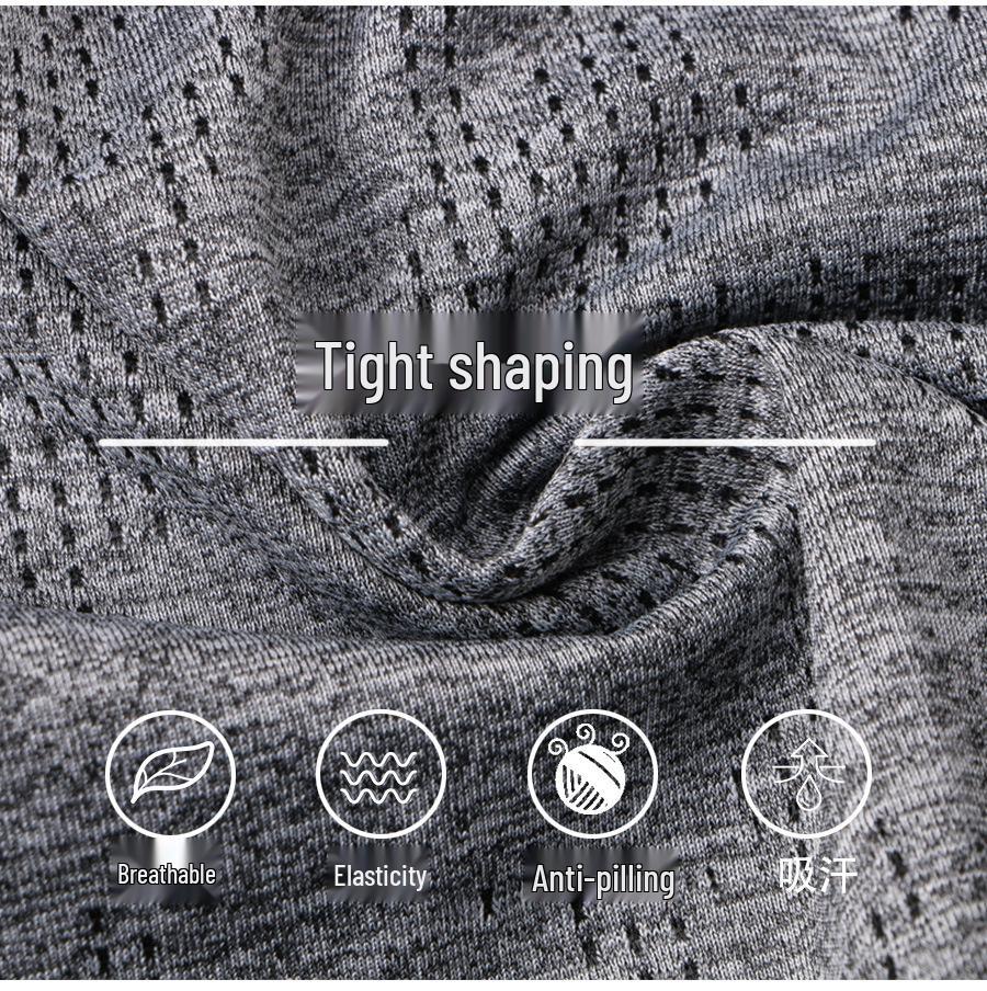 Men's Quick-Dry Three-Quarter Sleeve Basketball T-Shirt - Loose, European & American Style for Summer Outdoor Sports