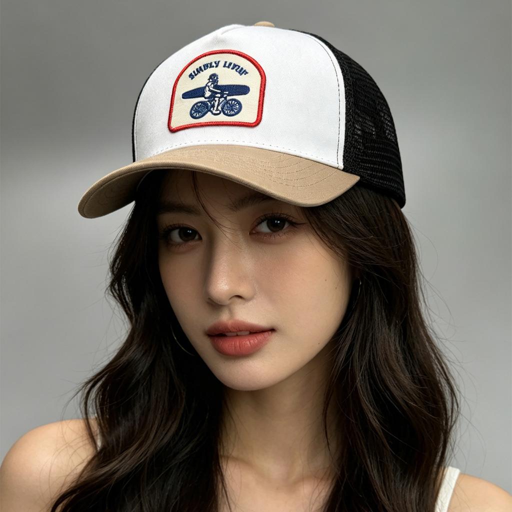 Spring And Summer Hip Hop Contrasting Letters Embroidery Baseball Cap Men And Women Mesh Breathable Personality American Truck Hat
