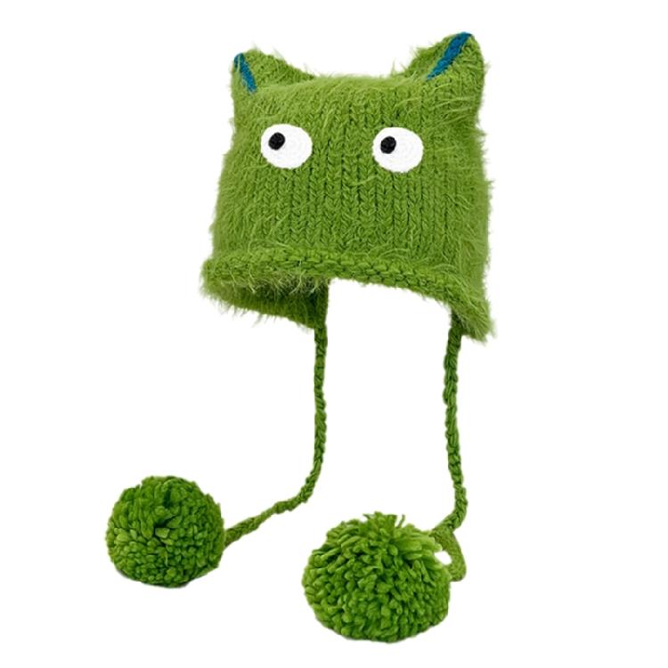 Crochet Cats Ear Hat for Women and Girl Popular Knitted Beanies Hat Soft Pullover Hat for Casual Outdoor Sport Headpiece