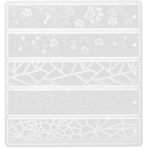 Blank Silicone Bookmark Molds for DIY Crafts Square Design Epoxy Resin Casting Moulds for Creative Bookmarks and Keychains