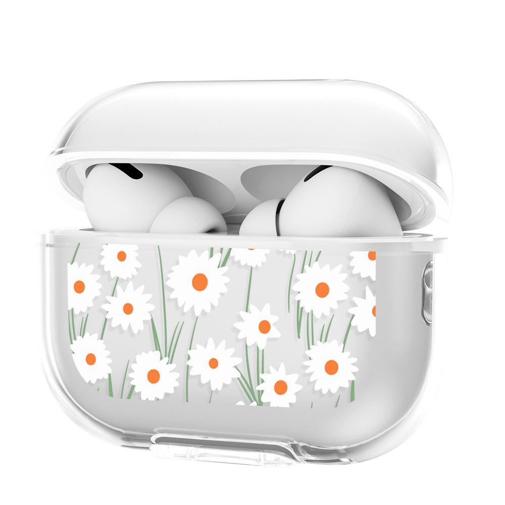 Small daisy is suitable for AirPods protective case Apple wireless earphone case New 3rd generation TPU soft case transparent