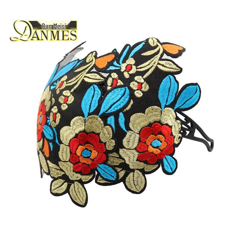 

Заколка для волос в этническом стиле 2025: Креативная вышивка цветком, легко сочетающийся женский аксессуар для волос