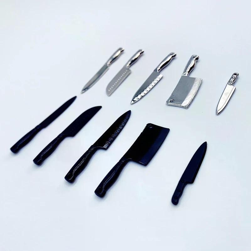 1/12 Dollhouse Mini Knives Model Dollhouse Kitchen Cooking Utensils Accessories Children's Play Toys