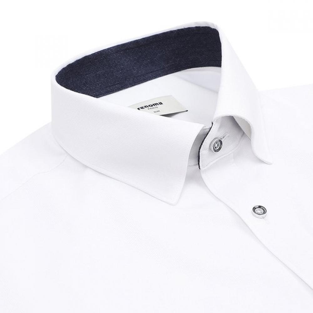 Renoma Tencel Spandex White Slim Shirt Rnfsl1105 Wh