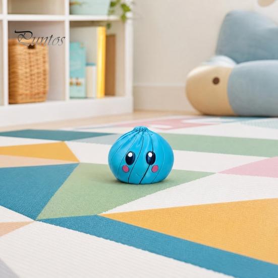 Steamed Bun Toy 3D Printed Twisting Dumpling Toy, Slippery Cartoon Expression Anxiety Relief Articulated Spiral Rotating Dough Ball Fidget for Stress
